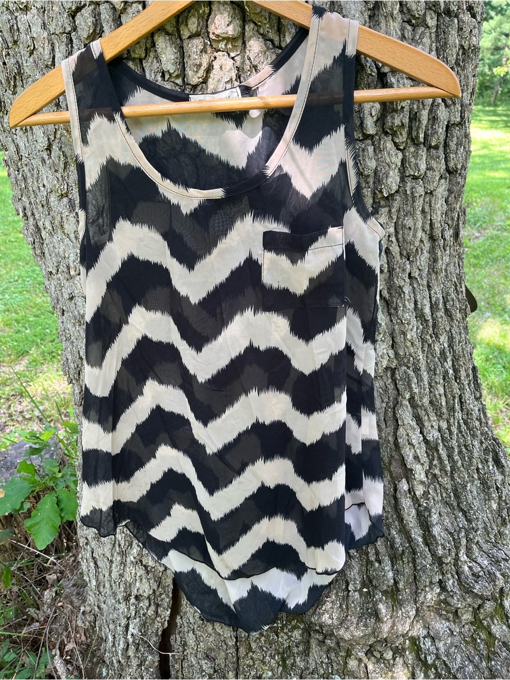 ⭐️tea-n-rose Sheer Sleeveless Blouse in size S